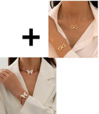 Forever Plus Schmetterlings-Halsketten-Set