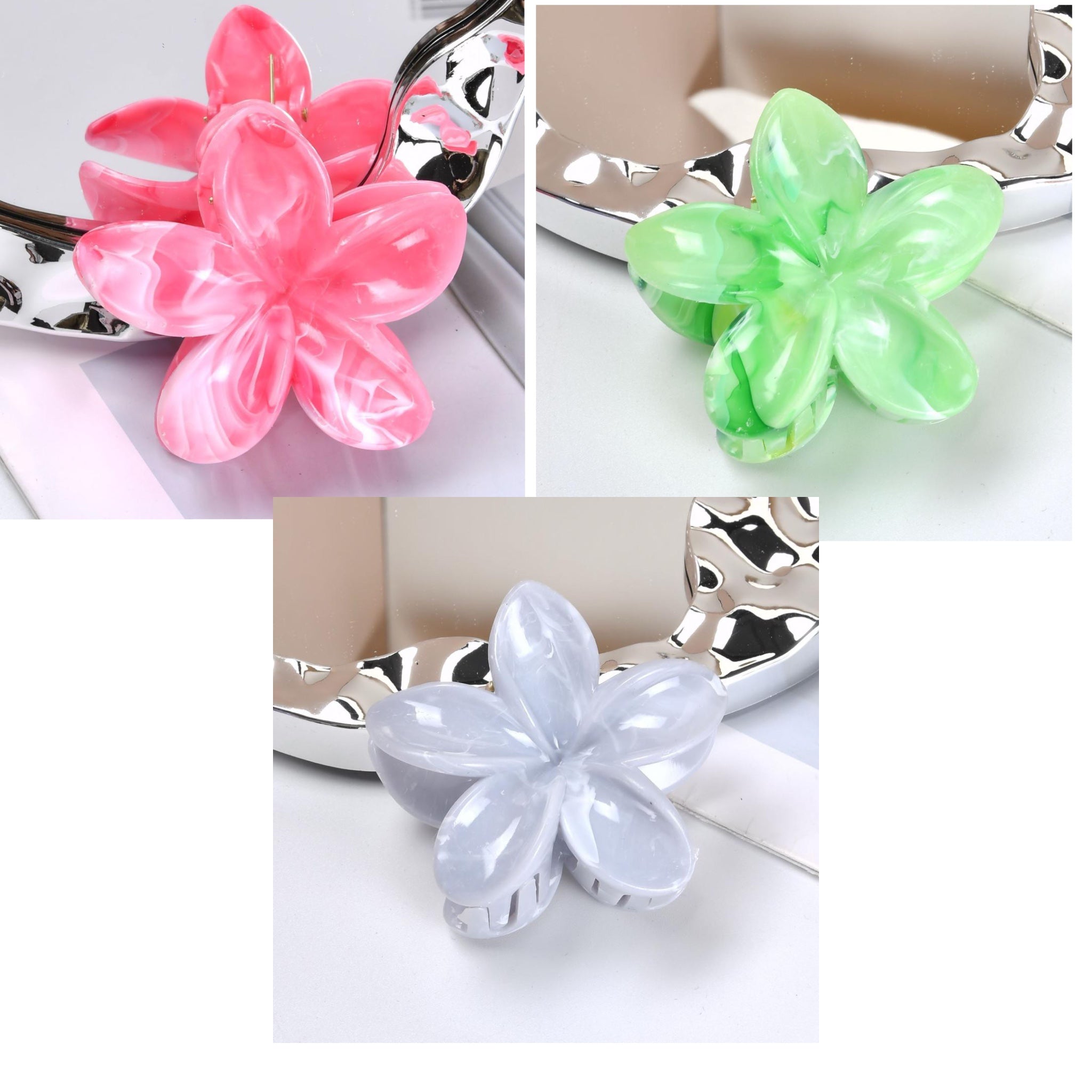 1-4 Pcs Flower Claw Hair Clips for Women