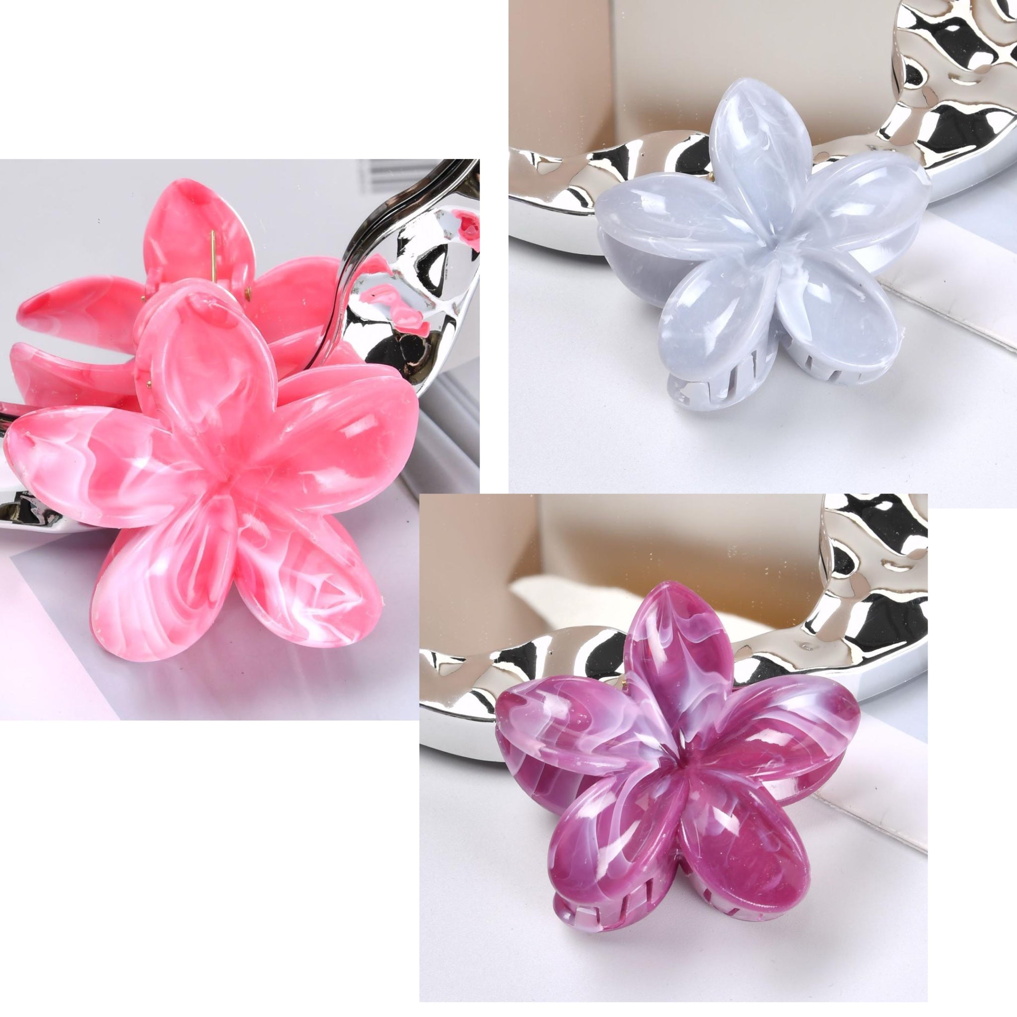 1-4 Pcs Flower Claw Hair Clips for Women