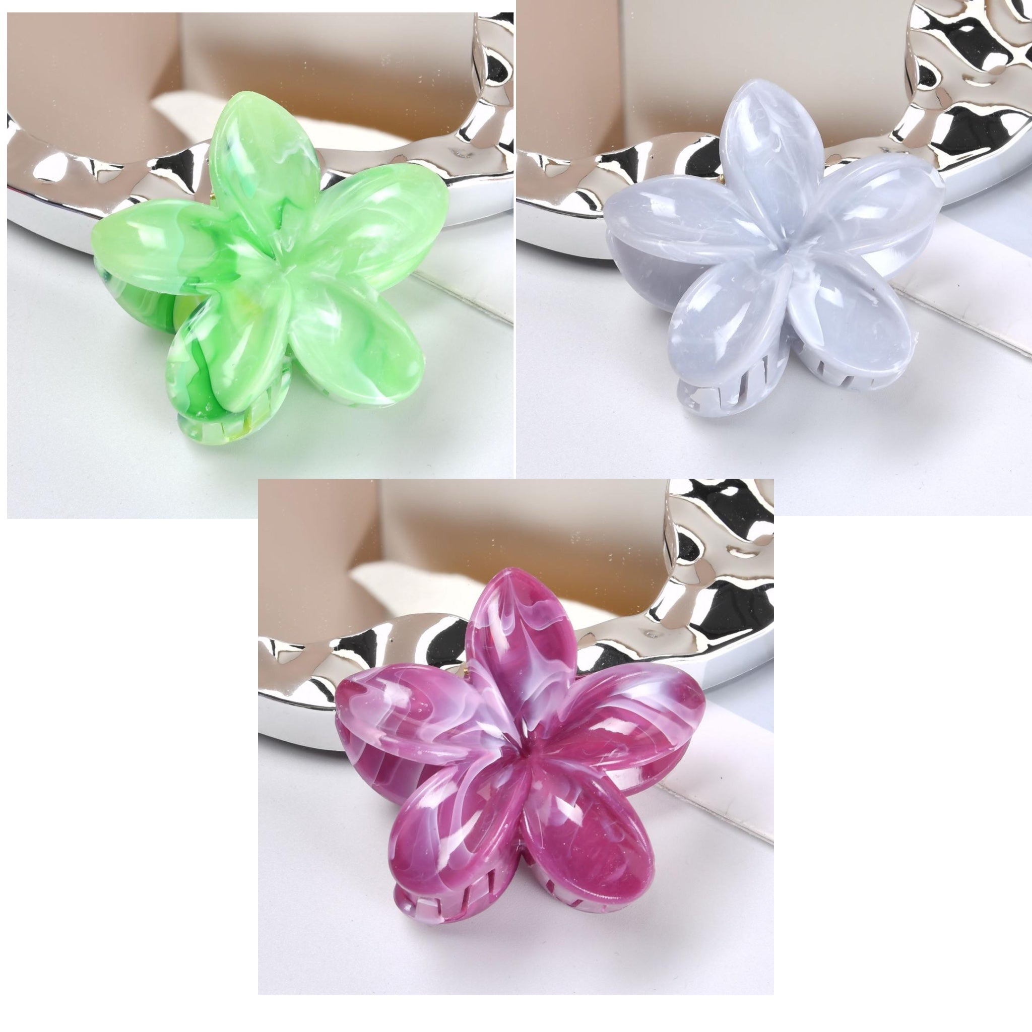 1-4 Pcs Flower Claw Hair Clips for Women