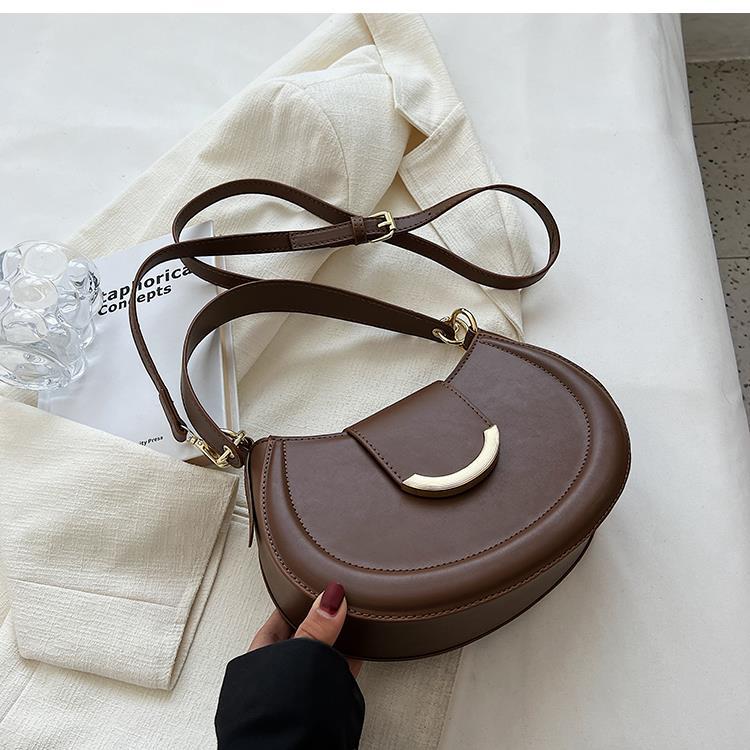 Women's Fashion Plain PU Leather Texture Small Square Bag