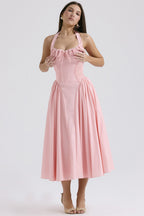 Women's Solid Color Dress, Casual Fashion A Line Dress