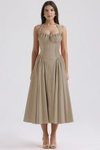 Women's Solid Color Dress, Casual Fashion A Line Dress