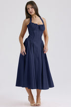 Women's Solid Color Dress, Casual Fashion A Line Dress