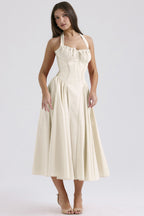 Women's Solid Color Dress, Casual Fashion A Line Dress