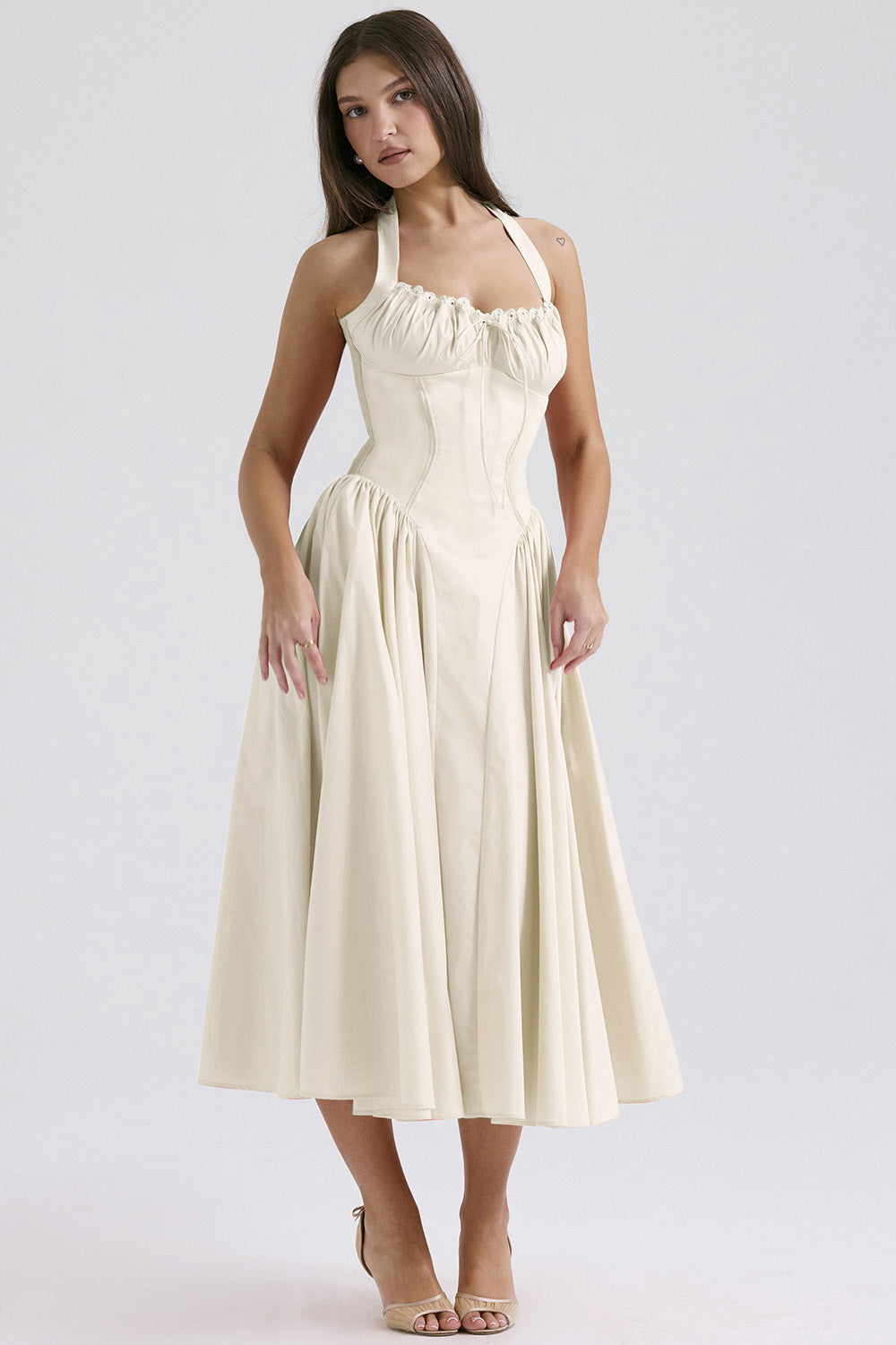 Women's Solid Color Dress, Casual Fashion A Line Dress