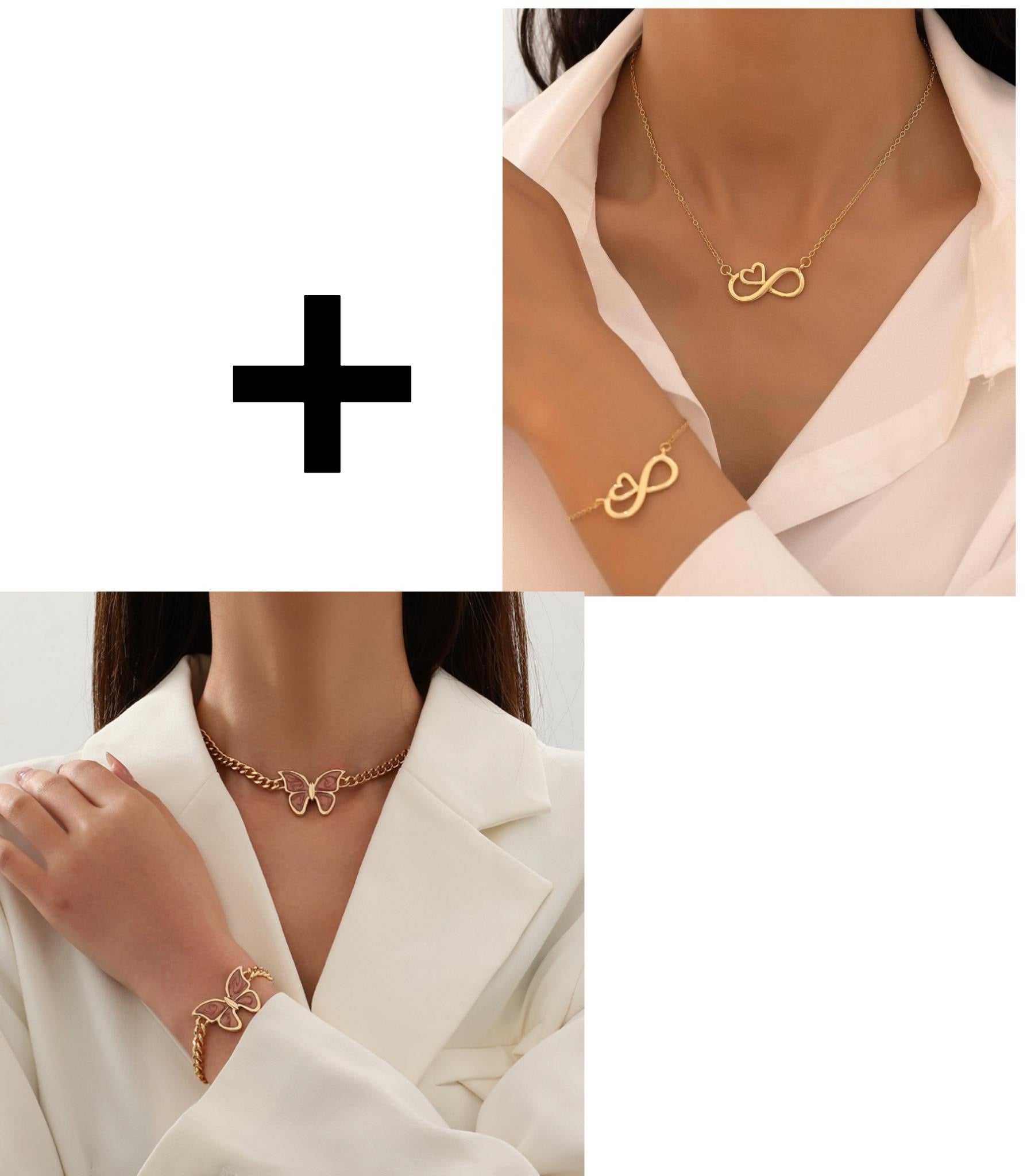 Forever Plus Butterfly Necklace Set